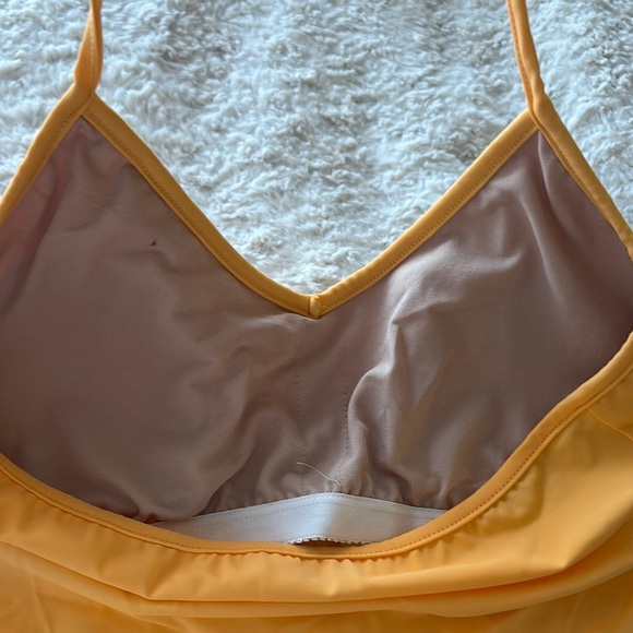 Kortni Jeane Women's Vibrant Orange Tie-Front Swim Top - Picture 2 of 4